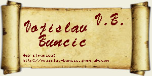 Vojislav Bunčić vizit kartica